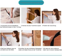 Voarge Mágneses Szúnyogháló Ajtóra 95x210cm - Ragasztós Szerelés 4