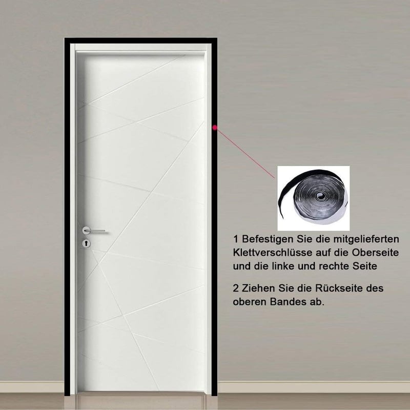 Voarge Mágneses Szúnyogháló Ajtóra 95x210cm - Ragasztós Szerelés