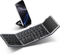 Vobafe Bluetooth Összecsukható Billentyűzet Touchpaddal, Hordozható Vezeték Nélküli QWERTZ 1