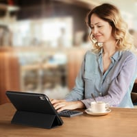 Vobafe Bluetooth Összecsukható Billentyűzet Touchpaddal, Hordozható Vezeték Nélküli QWERTZ 9