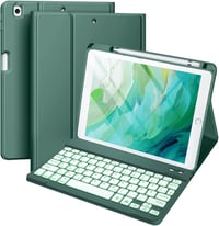 Vobafe iPad 10.2" Tok Billentyűzettel 7-9. Generáció Zöld Világítás - Pine Green 1