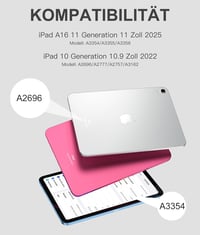 Vobafe iPad 11 10.9 Tok Billentyűzettel Mágneses Levehető QWERTZ Világító 2