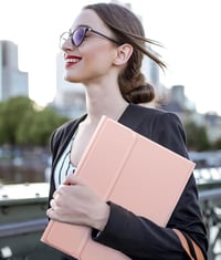 Vobafe iPad Air 11/10.9 Billentyűzetes Tok M3/M2 Kompatibilis, 7 Színű Háttérvilágítás, Érintőpaddal, Tollartóval, Rózsaszín 7