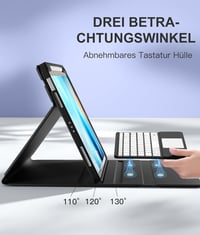Vobafe iPad Air 11" Billentyűzetes Tok 7 Szín Háttérvilágítás Trackpad Tolltartó 5