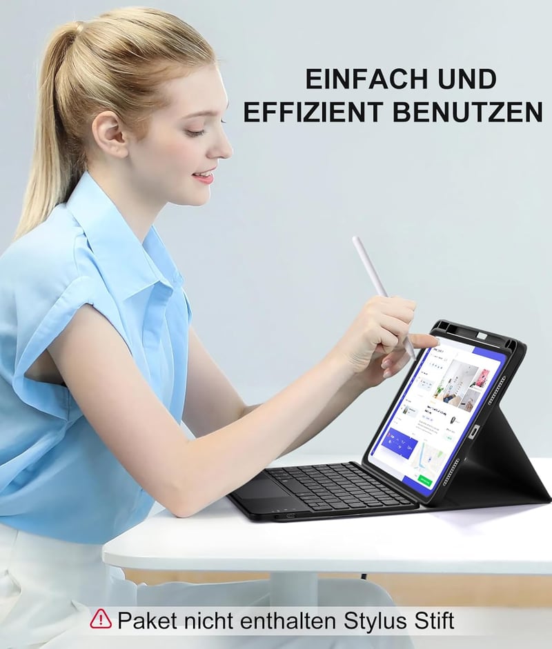 Vobafe iPad Air 11" Billentyűzetes Tok 7 Szín Háttérvilágítás Trackpad Tolltartó