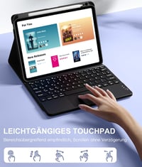 Vobafe iPad Air 11" Billentyűzetes Tok 7 Szín Háttérvilágítás Trackpad Tolltartó 3