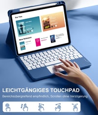 Vobafe iPad Air 11" és 10.9" Billentyűzetes Tok 7 Színű Háttérvilágítás Trackpad Tolltartó 3