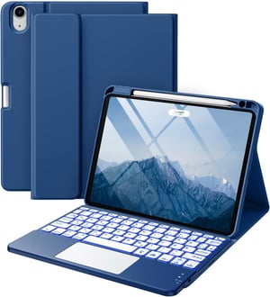 Vobafe tipkovnica s futrolom za iPad Air 11" / 10,9" s trackpadom i držačem olovke - mornarsko plava
