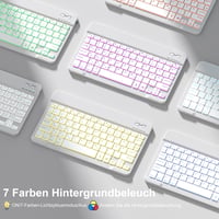 Vobafe iPad Air 11" M4/M3/M2 és 10.9" Tok Billentyűzettel, 7 Szín LED, QWERTZ, Szürke 6