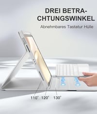 Vobafe iPad Air 11" M4 M3 M2 Tok Billentyűzettel, Trackpad, Ceruza Tartó, Világosszürke - lightgrey 5