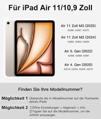 Vobafe iPad Air 11" M4 M3 M2 Tok Billentyűzettel, Trackpad, Ceruza Tartó, Világosszürke - lightgrey 2