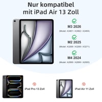 Husă Vobafe pentru iPad Air de 13 inchi, modelele M4 2026 / M3 2025 / M2 2024 - Husă de protecție pentru tabletă de 13 inchi 2