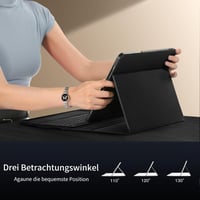 Vobafe iPad Air 13" és iPad Pro 12.9" billentyűzetes tok QWERTZ, trackpad, 7 szín világítás 7