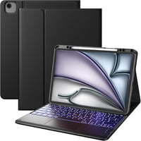 Vobafe iPad Air 13" és iPad Pro 12.9" billentyűzetes tok QWERTZ, trackpad, 7 szín világítás 1
