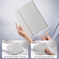 Vobafe iPad Air 13" és iPad Pro 12.9" Billentyűzetes Tok QWERTZ Trackpad Világosszürke 3