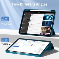 Vobafe iPad Pro 11" tok 2022/2021/2020/2018 TPU hátlap ceruza tartóval kék 4