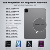 Vobafe Magic Keyboard Case iPad Air 11" M3/M2 Pro 11" Mágneses Billentyűzet Trackpad Világítás - black 2