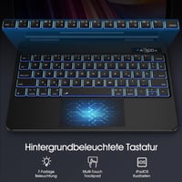 Vobafe Magic Keyboard Case iPad Air 11" M3/M2 Pro 11" Mágneses Billentyűzet Trackpad Világítás - black 4