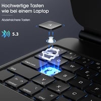 Vobafe Magic Keyboard Case iPad Air 11" M3/M2 Pro 11" Mágneses Billentyűzet Trackpad Világítás - black 6