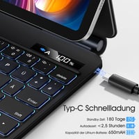Vobafe Magic Keyboard Case iPad Air 11" M3/M2 Pro 11" Mágneses Billentyűzet Trackpad Világítás - black 7