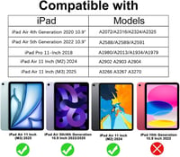 Vobafe Mágneses Védőtok iPad Air 4 10.9" és iPad Pro 11" Trifold Tok Apple Pencil Támogatással 2