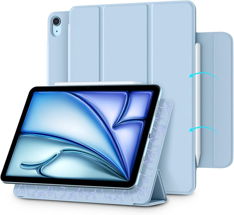 Vobafe Mágneses Védőtok iPad Air 4 10.9" és iPad Pro 11" Trifold Tok Apple Pencil Támogatással
