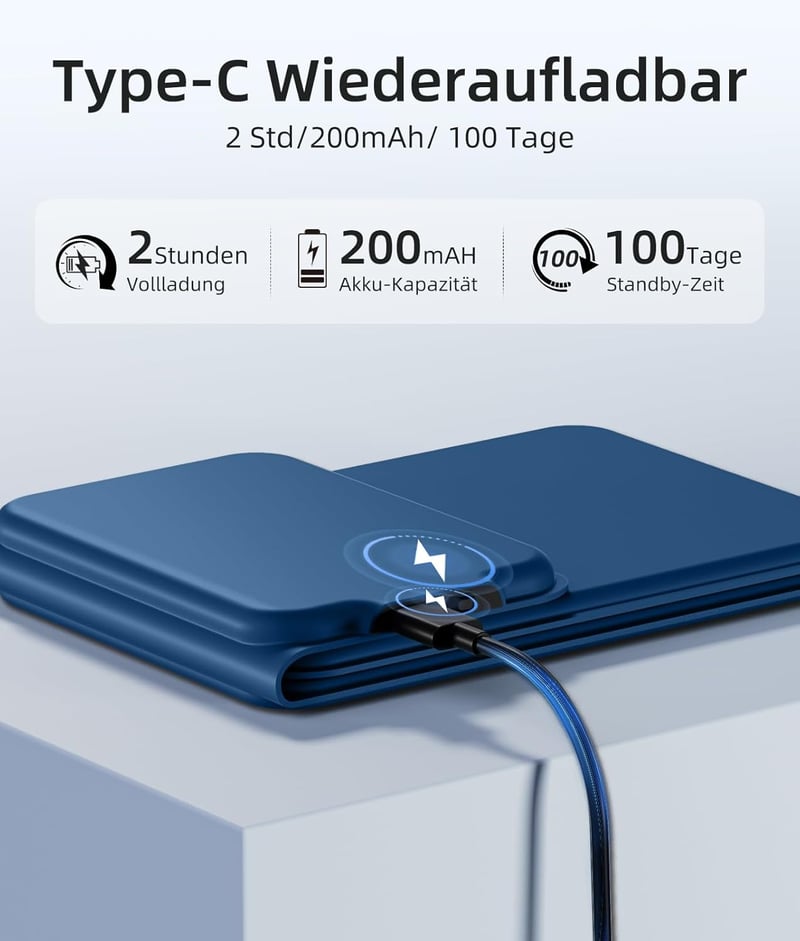 Vobafe Összehajtható Bluetooth Billentyűzet Touchpaddal, Numerikus Billentyűzettel, Vezeték Nélküli Mini Billentyűzet QWERTZ