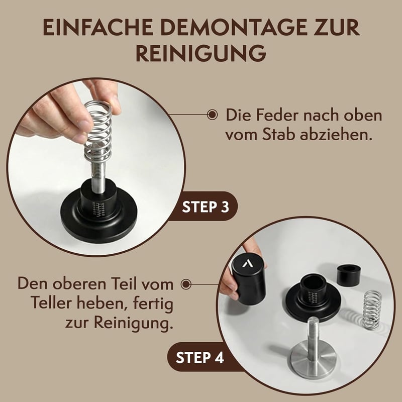 VOCA 58mm Espresso Tamper WDT Eszköz 30lb Kalibrált Tömörítő és 8 Tűs Disztribútor