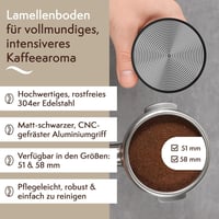 VOCA 58mm Espresso Tamper WDT Eszköz 30lb Kalibrált Tömörítő és 8 Tűs Disztribútor 5