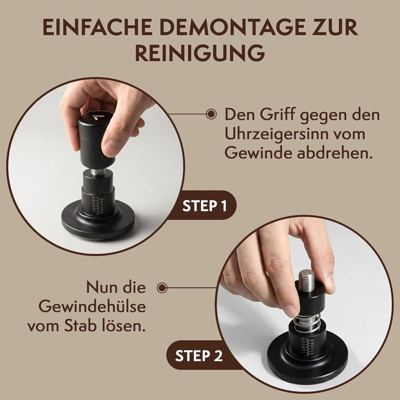 VOCA 58mm Espresso Tamper WDT Eszköz 30lb Kalibrált Tömörítő és 8 Tűs Disztribútor