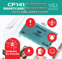 Mobilný telefón VOCA CP141 s veľkými tlačidlami pre seniorov, 4G SIM (bezdrôtový), vysoká hlasitosť a vyzváňanie pre sluchovo postihnutých, SOS náramok, kompatibilný s načúvacími prístrojmi 8