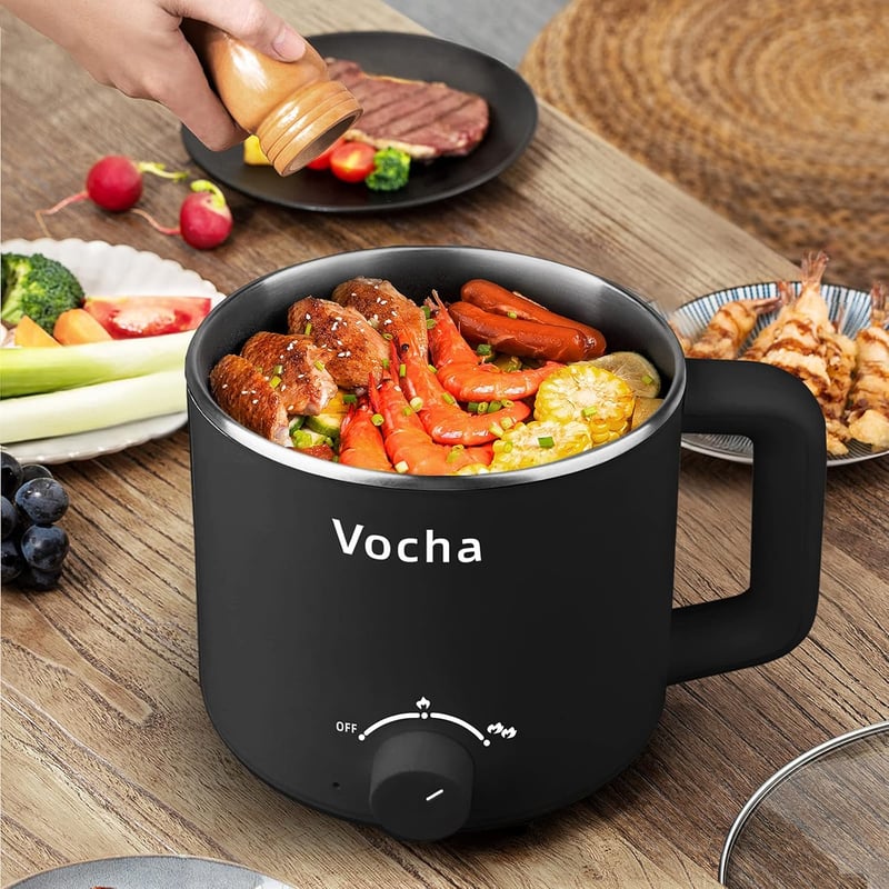 Vocha 1,6L elektromos főzőedény, hordozható gyorsfőző leves, ramen, tészta készítéshez