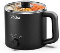 Vocha 1,6L elektromos főzőedény, hordozható gyorsfőző leves, ramen, tészta készítéshez 1