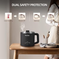 Vocha 1,6L elektromos főzőedény, hordozható gyorsfőző leves, ramen, tészta készítéshez 5