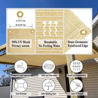 Vocray 90% árnyékolóháló 3x6m bézs UV-védelem erkélyre kertbe 3