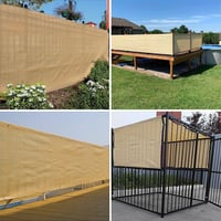 Vocray 90% árnyékolóháló 3x6m bézs UV-védelem erkélyre kertbe 8