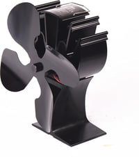 VODA 4 Pengés Hőenergiás Kályha Ventilátor Fa Tüzelésű Kandallóhoz Fekete Csendes Környezetbarát 2