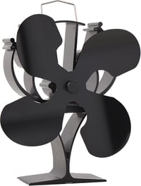 VODA 4 Pengés Hőenergiás Kályha Ventilátor Fa Tüzelésű Kandallóhoz Fekete Csendes Környezetbarát 1