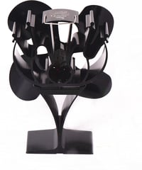 VODA 4 Pengés Hőenergiás Kályha Ventilátor Fa Tüzelésű Kandallóhoz Fekete Csendes Környezetbarát 3