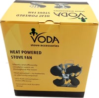 VODA Hőenergiás Kályha Ventilátor Fa és Brikett Tüzeléshez - Környezetbarát Ezüst Színű Kandallóventilátor 3