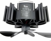VODA Hőenergiás Kályha Ventilátor Fa és Brikett Tüzeléshez - Környezetbarát Ezüst Színű Kandallóventilátor 2