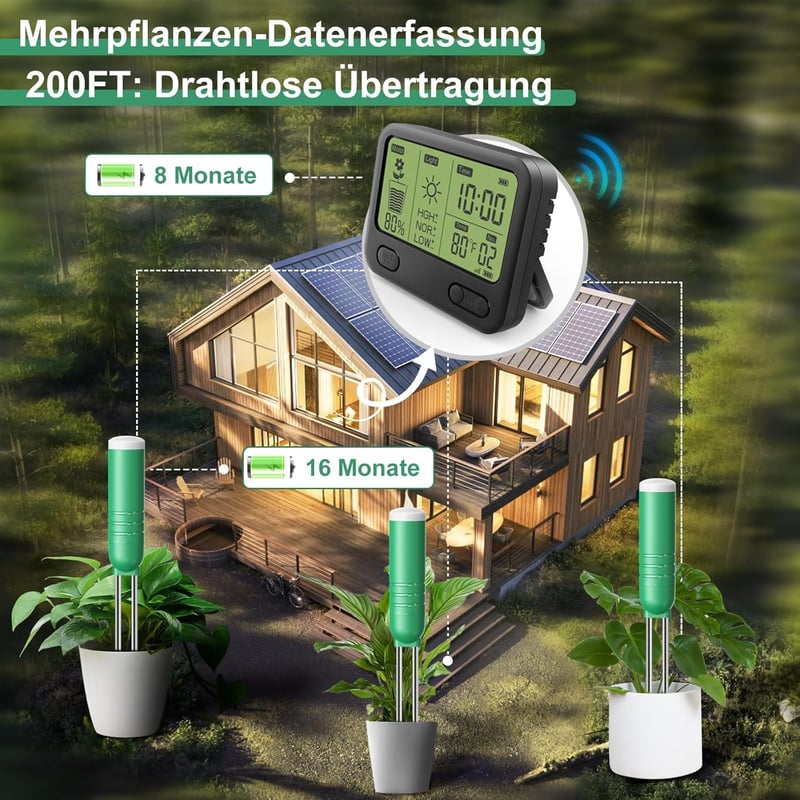 VODESON Talajnedvesség Mérő Növényekhez, Talaj Teszter Kerthez( Csak az 1 db szenzor!)