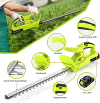 VOERJIA 21V Akkumulátoros Sövényvágó 50cm Kettős Pengével, 750W, 2x2000mAh Akkuval, Kerti Bokrok és Sövények Nyírásához 3
