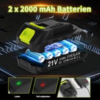 VOERJIA 21V Akkumulátoros Sövényvágó 50cm Kettős Pengével, 750W, 2x2000mAh Akkuval, Kerti Bokrok és Sövények Nyírásához 4
