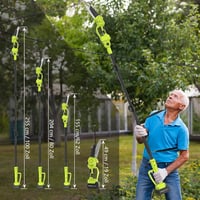 VOERJIA 2in1 Akkus Ágvágó és Láncfűrész Teleszkópos Rúddal 6-8 Hüvelyk 2