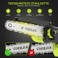 VOERJIA 2in1 Akkus Ágvágó és Láncfűrész Teleszkópos Rúddal 6-8 Hüvelyk 8