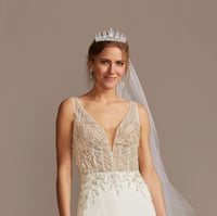 Vofler Ezüst Tiara Kristályokkal - Királynői Fejdísz Esküvőre, Szülinapra, Bálra, Jelmezbálra - Elegáns Női Korona Hercegnőknek 4