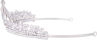 Vofler Kristály Tiara Ezüst Fejdísz - Strasszköves Levél Hajékszer Nőknek, Koszorúslányoknak, Menyasszonyoknak, Születésnapra, Esküvőre, Jel 4