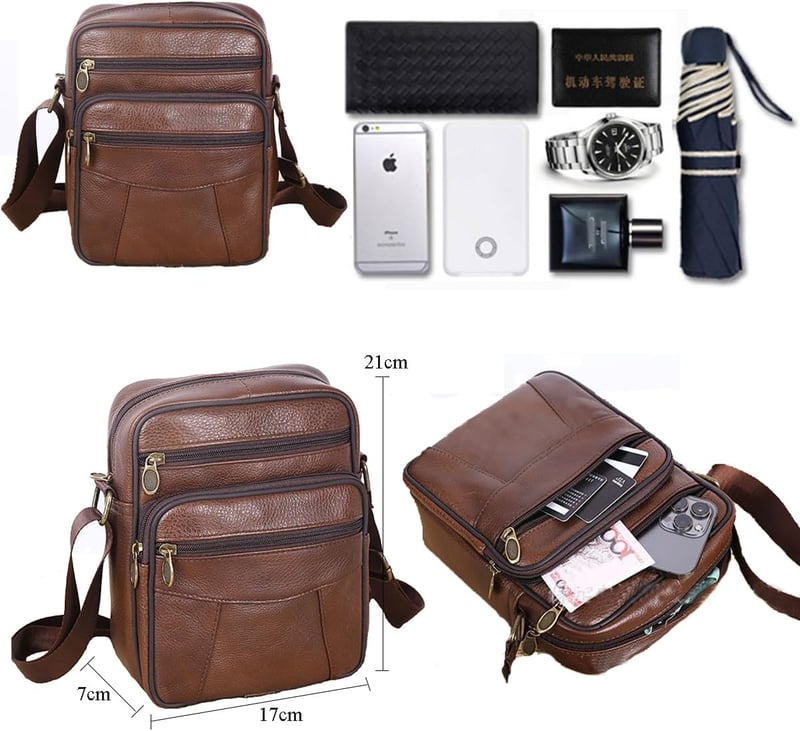 Vohoney férfi bőr crossbody táska utazáshoz és sporthoz