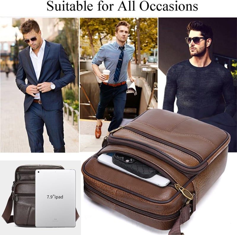 Vohoney férfi bőr crossbody táska utazáshoz és sporthoz